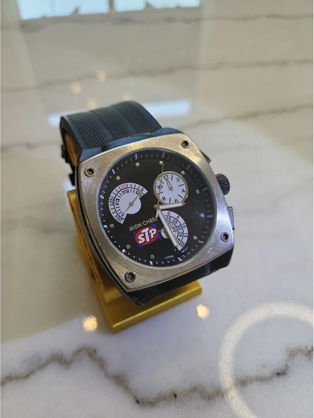 Men's Quartz Watch Working New Battery Automobilia 47mm STP Filters Oil Working